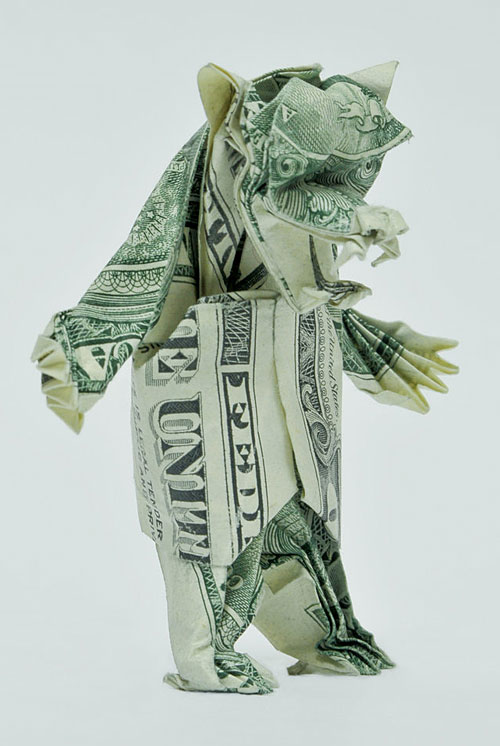 dollar_origami_by_won_park_monster Dollar origami monster